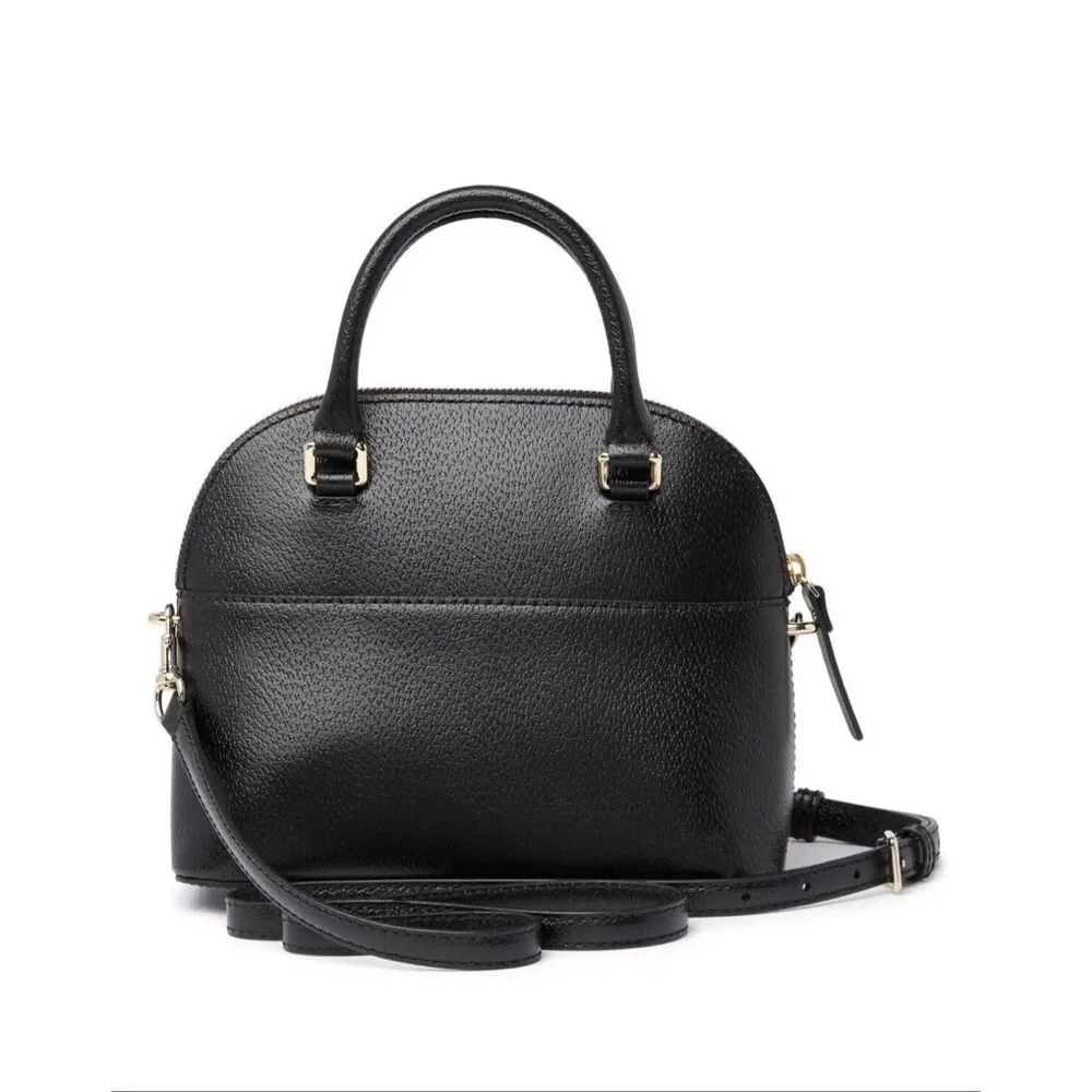 KATE SPADE CARLI LEATHER CROSSBODY MEDIUM‎ SATCHEL BLACK BAG
